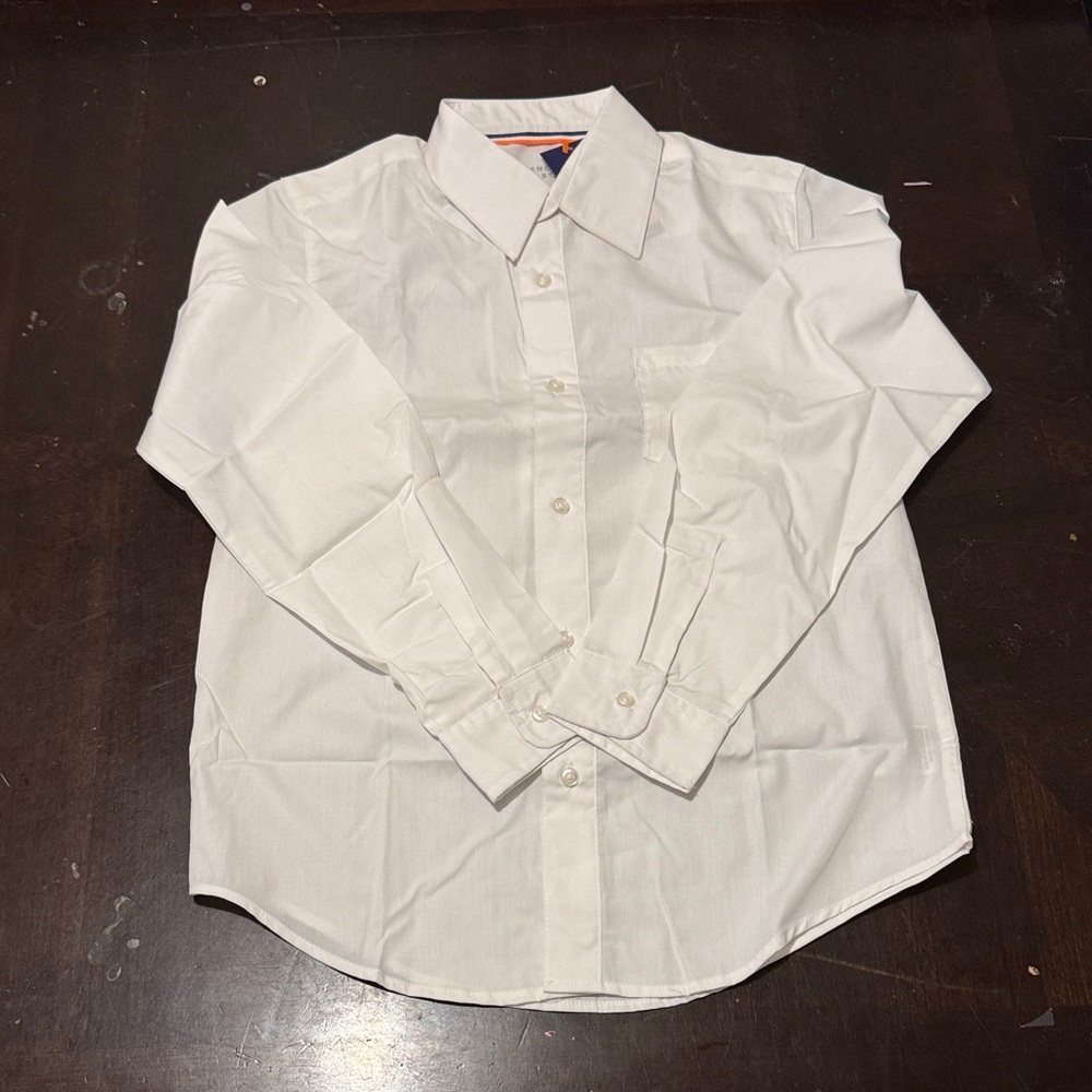 Kids White Button Down Shirt